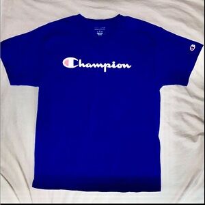 MUST GO PRICING Champion Blue Short Sleeve Athletic Tee L